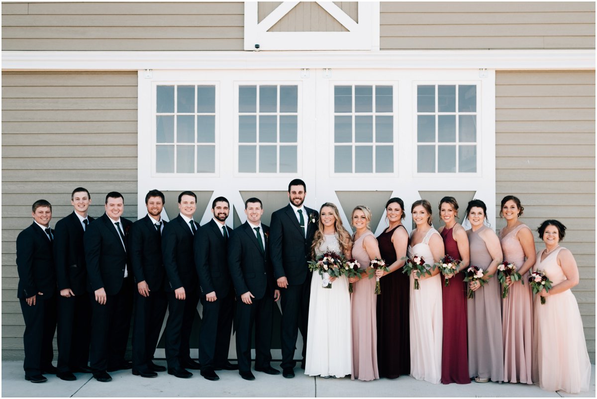 Photography Wichita Kansas Collingwood Barn Wedding Party Blush Palette