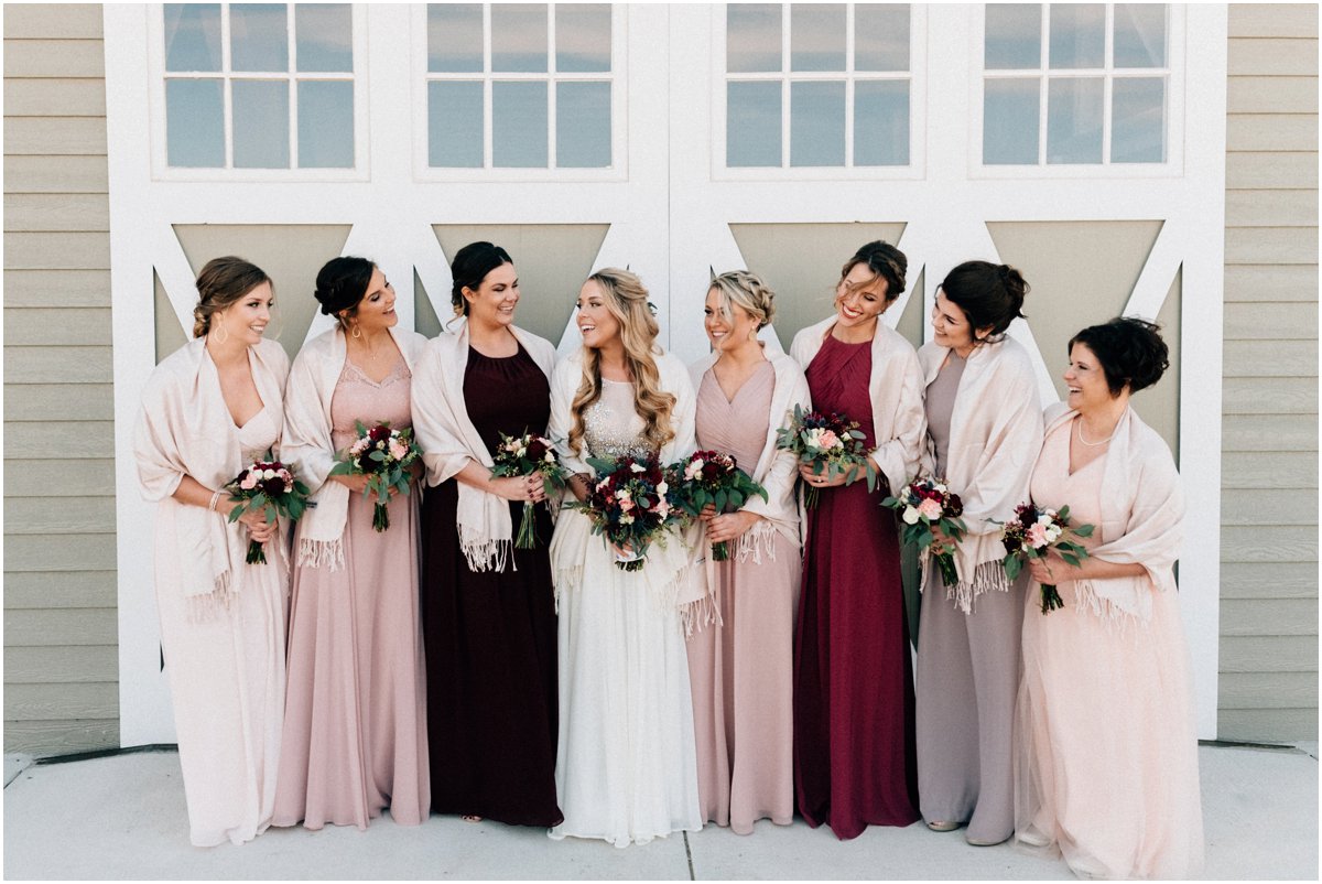 Collingwood Barn Dusty Rose Color Palette Wedding Photography Wichita Kansas Bridesmaids
