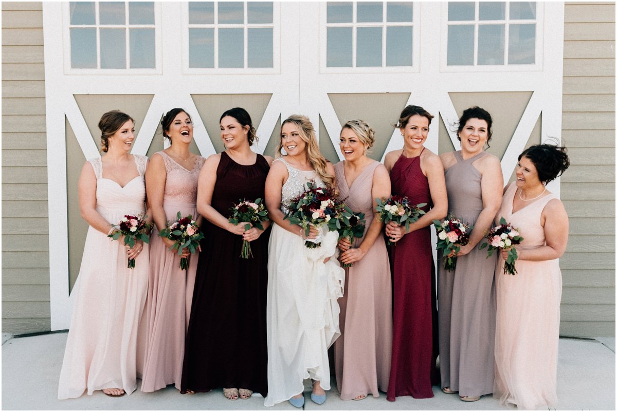 Collingwood Barn Dusty Rose Color Palette Wedding Photography Wichita Kansas Bridesmaids
