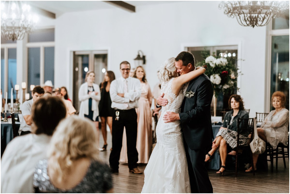 Father Daughter Dance Pink Wine Cranberry Navy Wedding - Dove Ridge Vineyard - Fort Worth Dallas - Wichita Wedding Photographer
